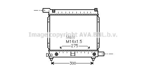 AVA QUALITY COOLING Jäähdytin,moottorin jäähdytys MSA2064